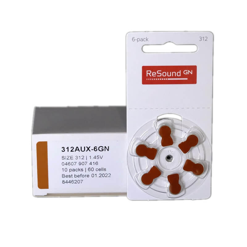 GN ReSound Hearing Aid Batteries Size 312 - 10 Pack (60 Cells) - Alpha Clinics